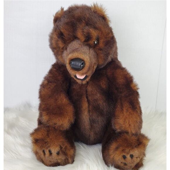 Disney Parks Hidden Mickey Brown Grizzly Bear Stuffed Animal Toy Puppet - Picture 4 of 7